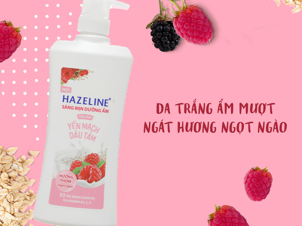 Sữa Tắm HAZELINE Yến Mạch Dâu Tằm 667ml Sữa Tắm HAZELINE Yến Mạch Dâu Tằm 667ml